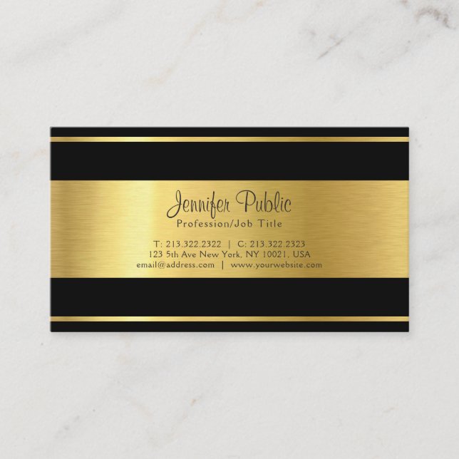 Professional Elegant Design Premium Silk Luxury Business Card (Front)