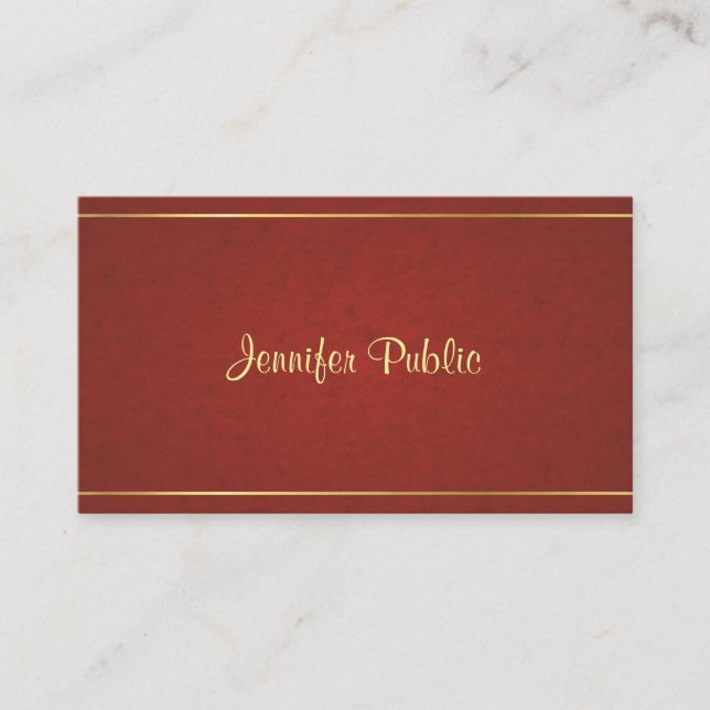 Professional Elegant Design Premium Thick Luxury Business Card (Front)