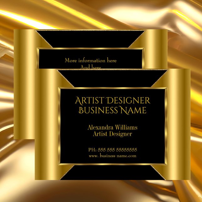 Professional Elegant Designer Gold black  Business Card (Creator Uploaded)