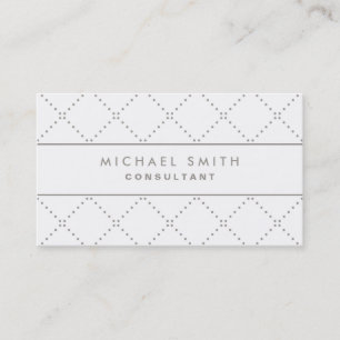 Professional Elegant Dot Pattern White Groupon Business Card
