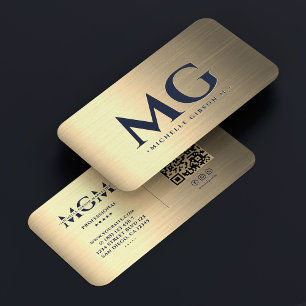 Professional Elegant Faux Gold Metallic Modern Business Card