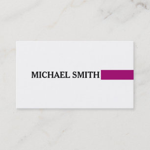 Professional Elegant Flirt Modern Plain White Business Card