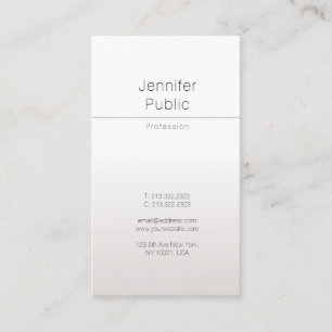 Professional Elegant Glamour Faux Silver Luxury Business Card