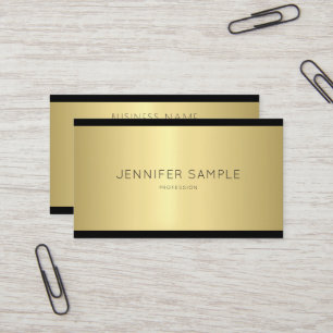 Professional Elegant Glamourous Design Modern Gold Business Card