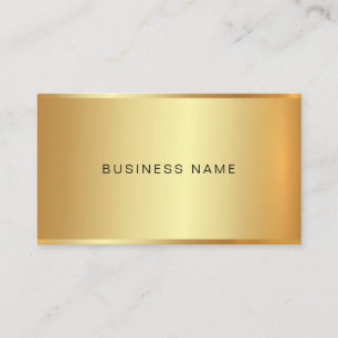 Professional Elegant Glamourous Gold Modern Plain Business Card