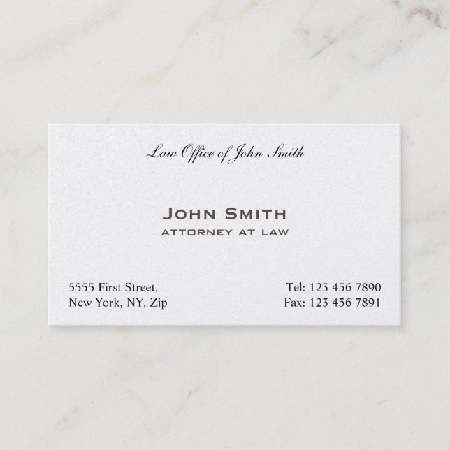 Professional Elegant Gold Attorney Law Office Business Card (Front)