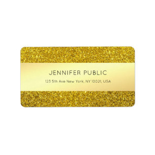 Professional Elegant Gold Glitter Template Modern Label