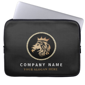  Professional Elegant Gold Lion Logo  Laptop Sleeve