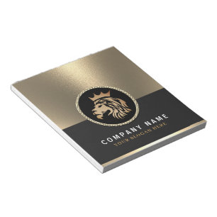  Professional Elegant Gold Lion Logo  Notepad