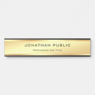 Professional Elegant Gold Look Glamour Modern Door Sign