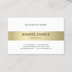 Professional Elegant Gold Look Simple Modern Plain Business Card