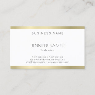 Professional Elegant Gold Look Sleek Plain Modern Business Card