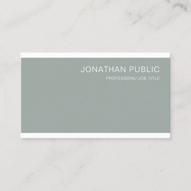 Professional Elegant Green Clean Design Luxury Business Card (Front)