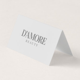 Professional Elegant grey and White Folded Business Card