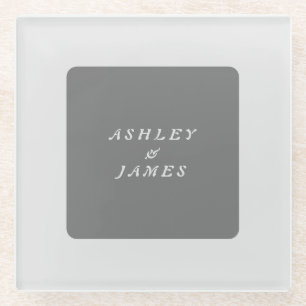 Professional elegant grey plain minimalist modern glass coaster