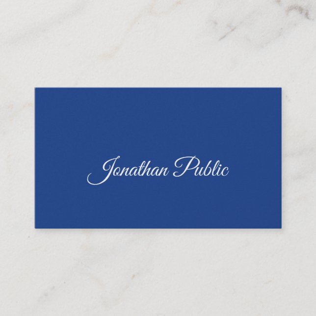 Professional Elegant Handwritten Script Luxury Business Card (Front)