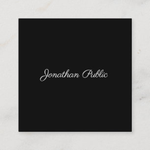 Professional Elegant Handwritten Script Modern Square Business Card