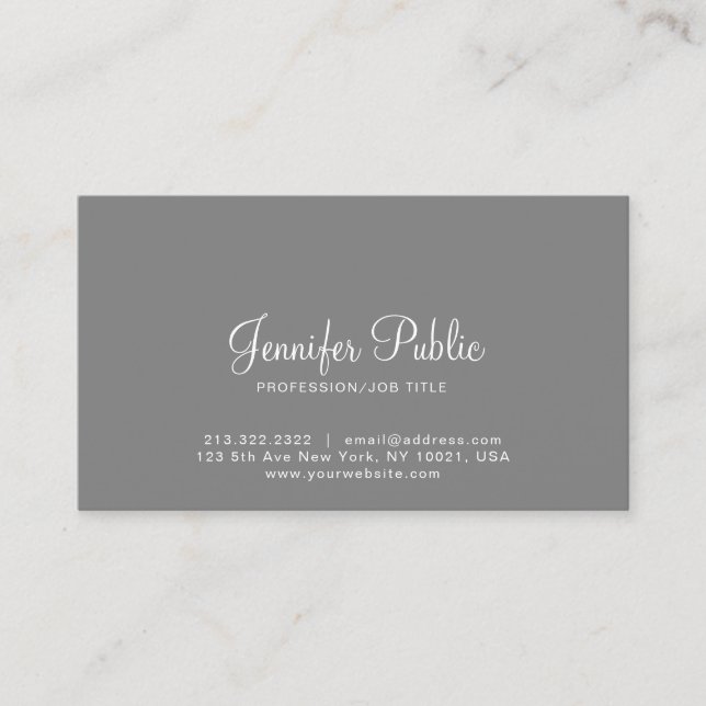 Professional Elegant Harmonic Colours Smart Plain Business Card (Front)