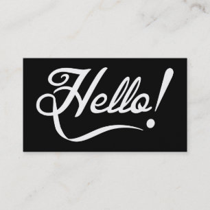 Professional Elegant Hello! Business Card