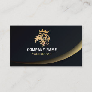 Professional Elegant Lion Logo Loyalty Card