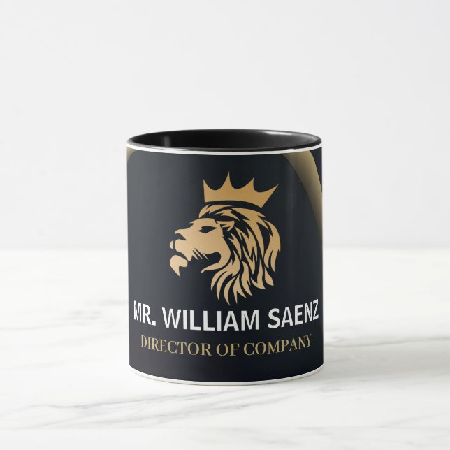  Professional Elegant Lion Logo  Mug (Center)