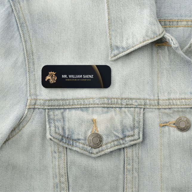 Professional Elegant Lion Logo  Name Tag (In Situ)