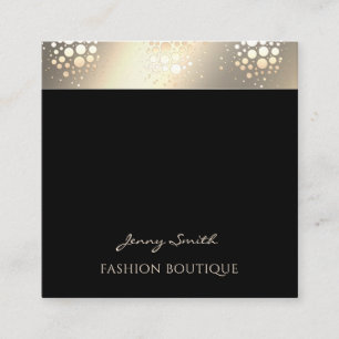 Professional elegant luxury golden/bronze confetti square business card