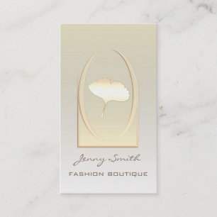 Professional elegant luxury modern ginko leaf business card