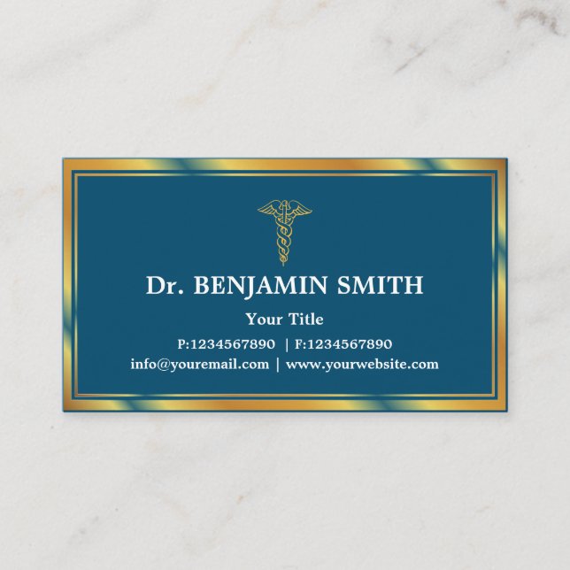 Professional Elegant Medical Care Appointment Card (Front)