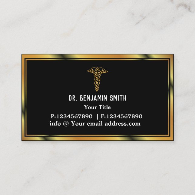 Professional Elegant Medical Care Appointment Card (Front)