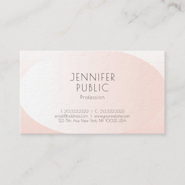 Professional Elegant Minimalist Design Luxury Business Card (Front)