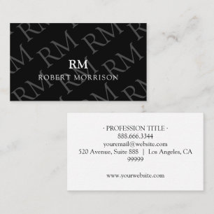 Professional Elegant Minimalist Modern Monogram Business Card