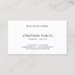 Professional Elegant Minimalist Modern Simple Business Card