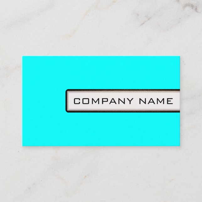 Professional Elegant Modern Aqua Minimalist Business Card (Front)
