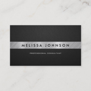 Professional Elegant Modern Black and Silver Business Card