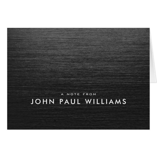 Professional Elegant Modern Black Brushed Metal (Front Horizontal)