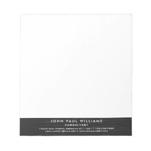 Professional Elegant Modern Black Brushed Metal Notepad