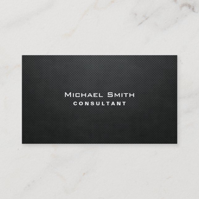 Professional Elegant Modern Black Plain Simple Business Card (Front)