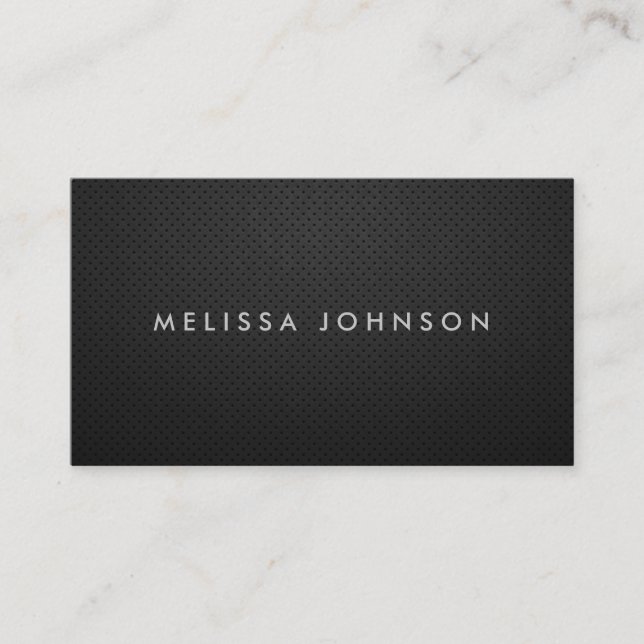 Professional Elegant Modern Black Plain Simple Business Card (Front)