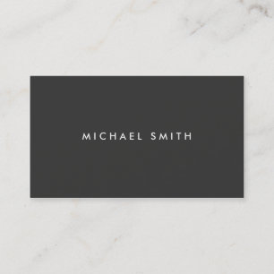 Professional Elegant Modern Black Plain Simple Business Card