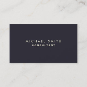 Professional Elegant Modern Blue Plain Simple Business Card