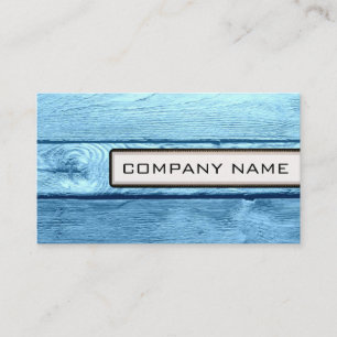 Professional Elegant Modern Blue Wood Look #2 Business Card