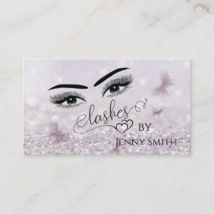 Professional elegant modern bokeh butterfly makeup business card