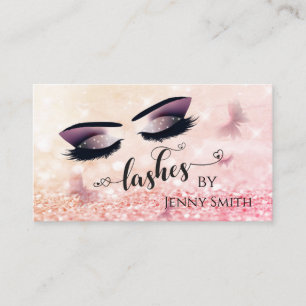Professional elegant modern bokeh butterfly makeup business card