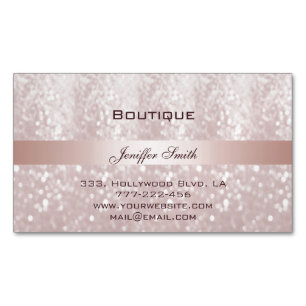 Professional elegant modern chic glittery 	Magnetic business card