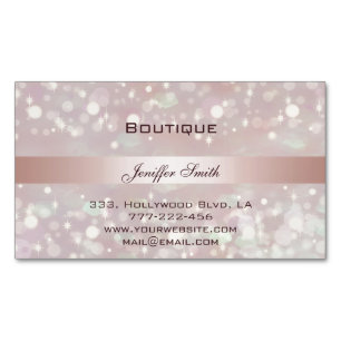 Professional elegant modern chic glittery sparkle Magnetic business card