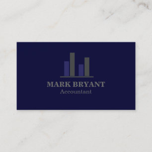 Professional Elegant Modern Dark Blue Simple Business Card