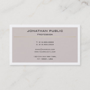Professional Elegant Modern Design Simple Plain Business Card