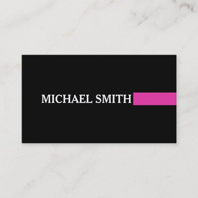 Professional Elegant Modern Frostbite Plain Black Business Card (Front)