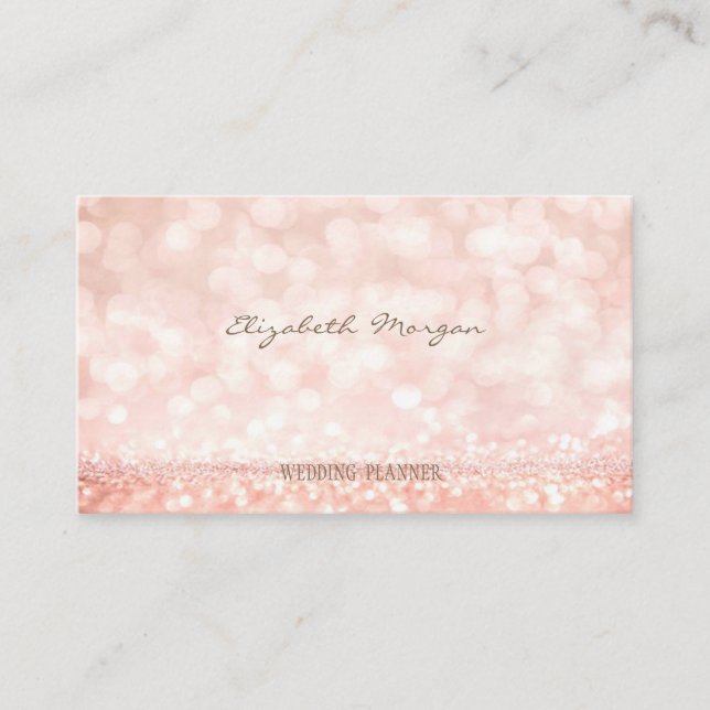 Professional Elegant Modern Glitter Bokeh Business Card (Front)